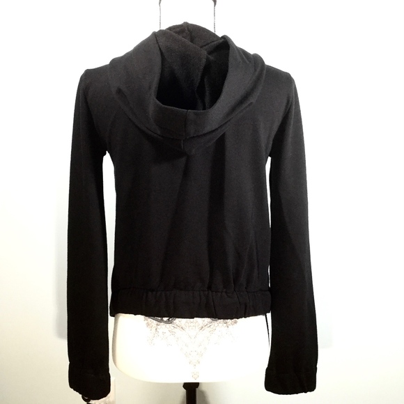 grey & gray Black Hoodie size XS/P - Picture 4 of 6